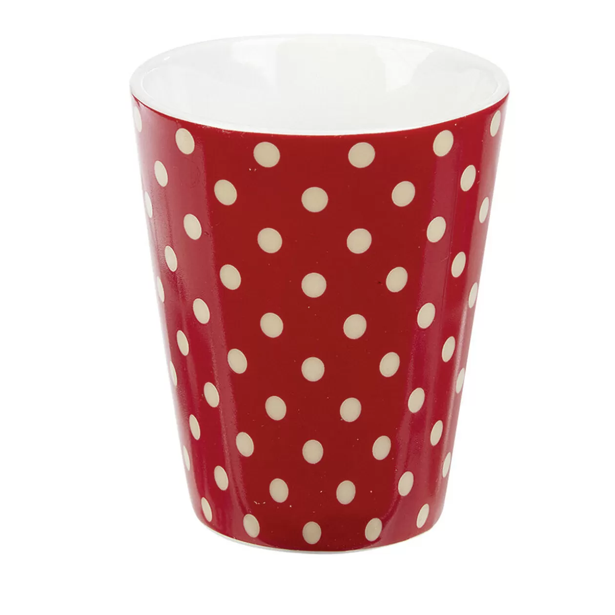 Mug en porcelaine rouge pois blanc 20 cl x4>Gifi Store