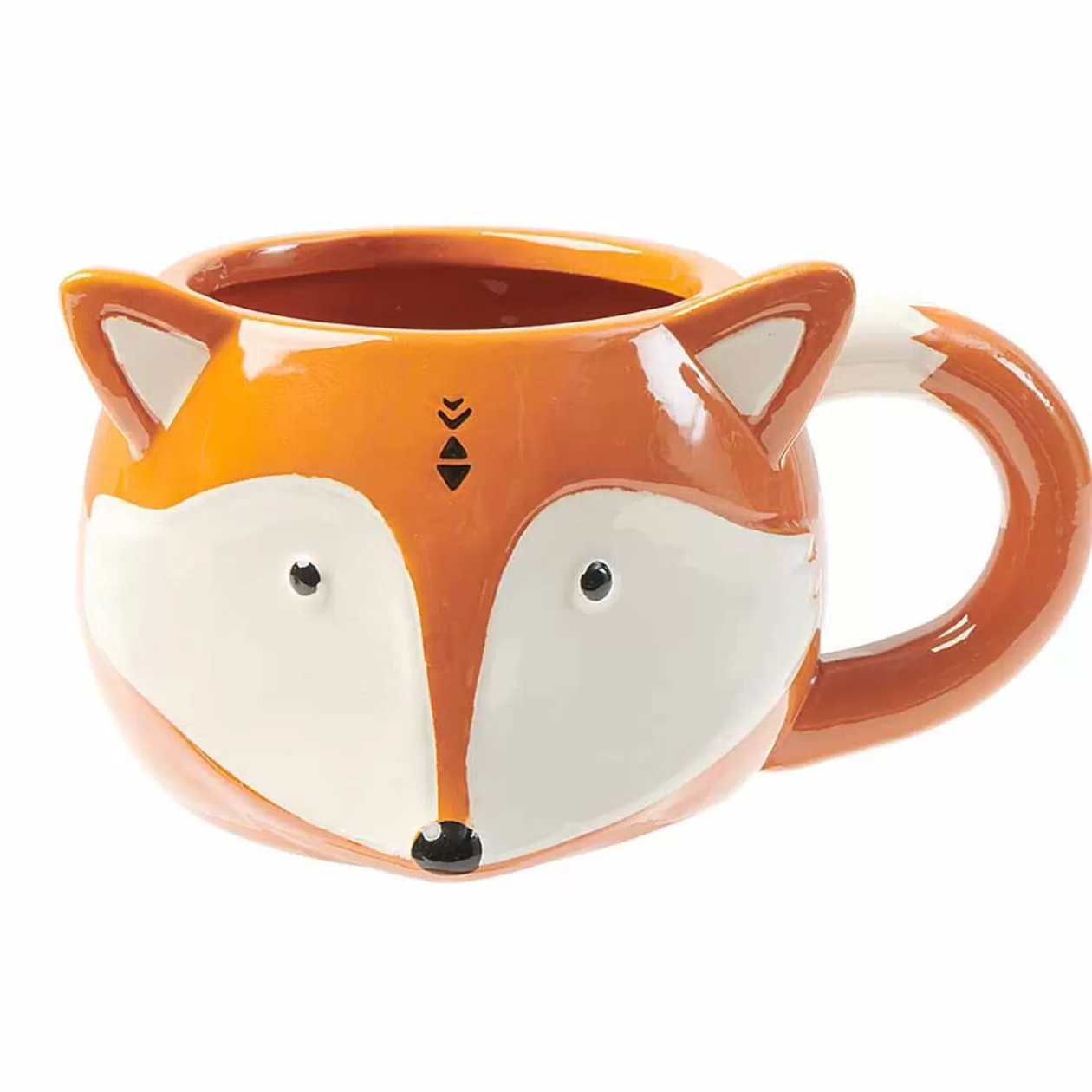 Mug forme tête de renard roux et blanc>Gifi Outlet
