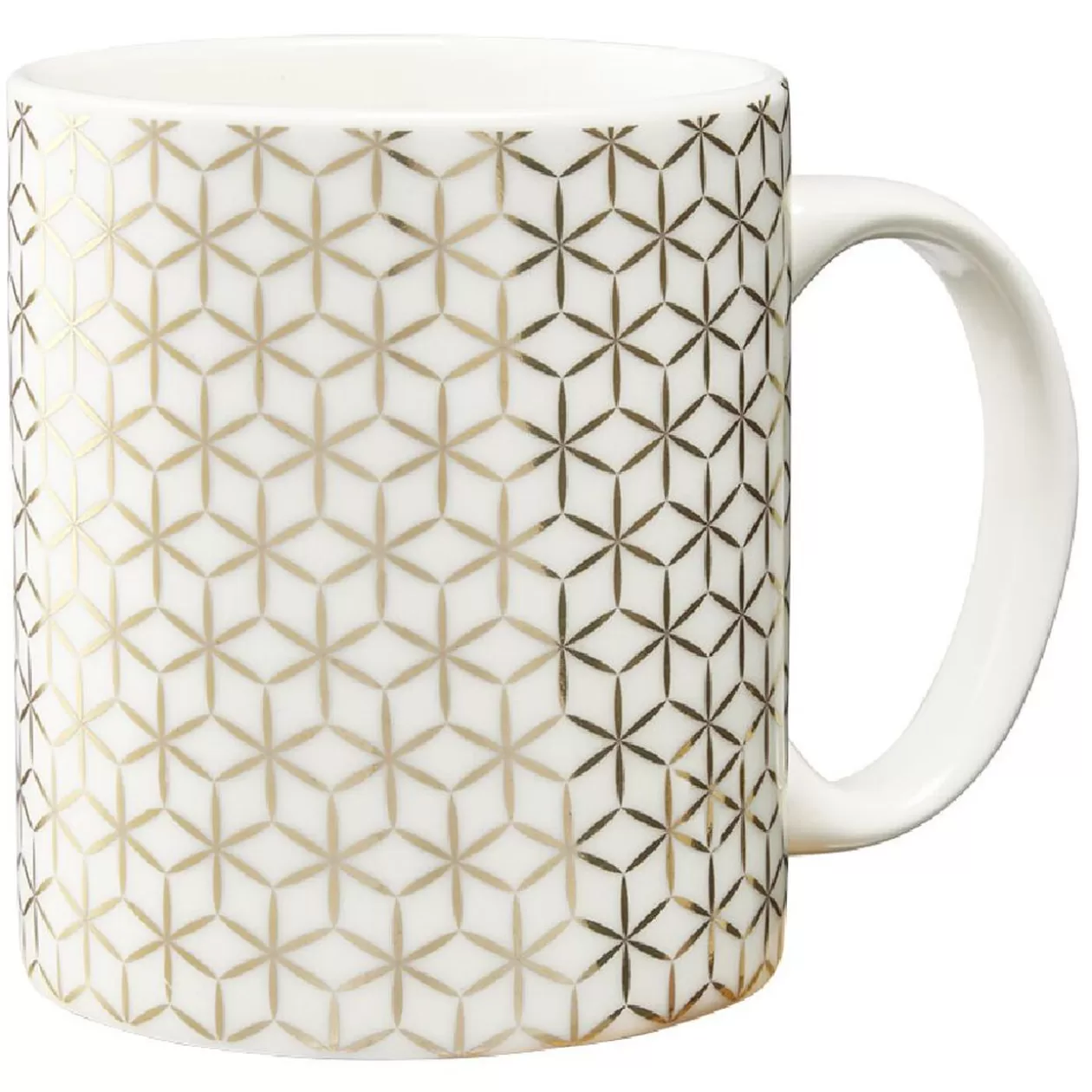 Mug imprimé géométrique doré et blanc>Gifi Flash Sale