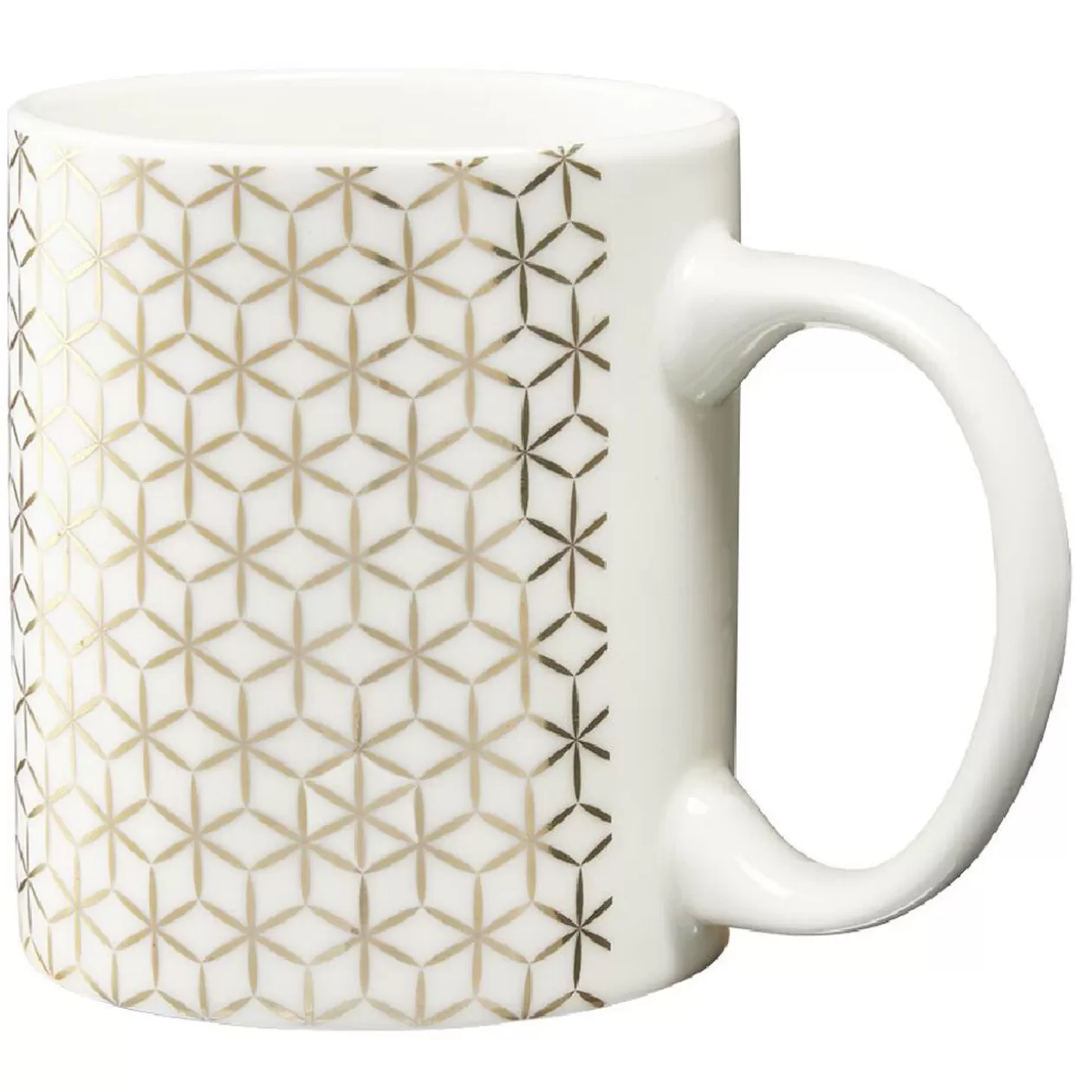 Mug imprimé géométrique doré et blanc>Gifi Flash Sale