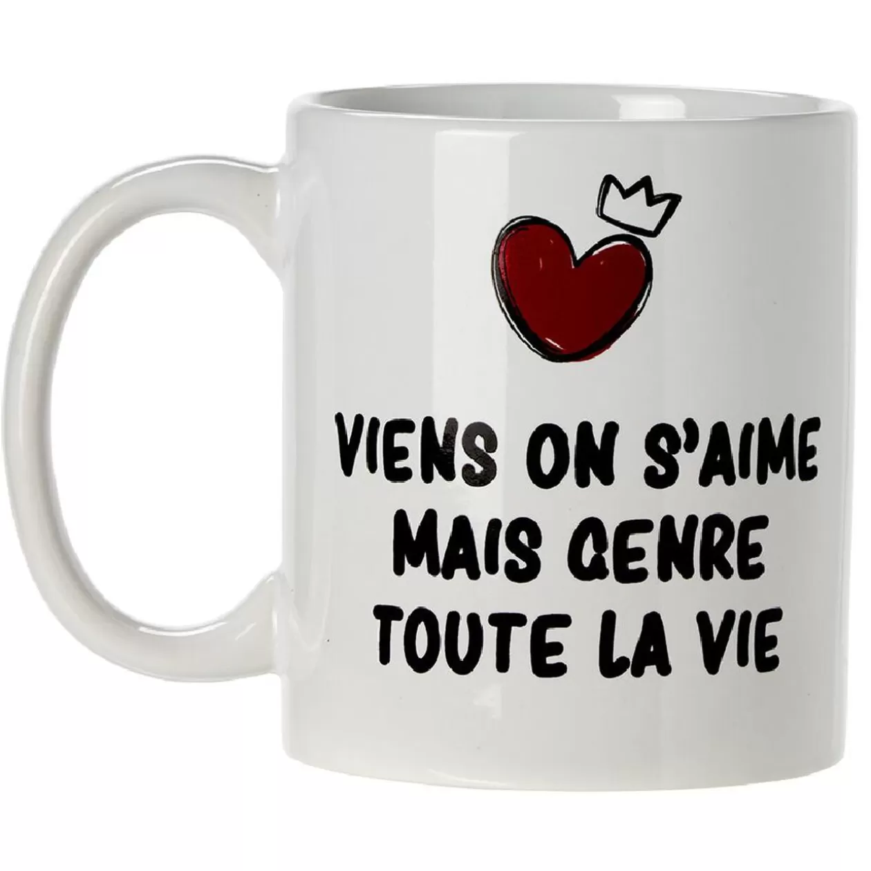 Mug imprimé message humour amour sucre ou rosé>Gifi New