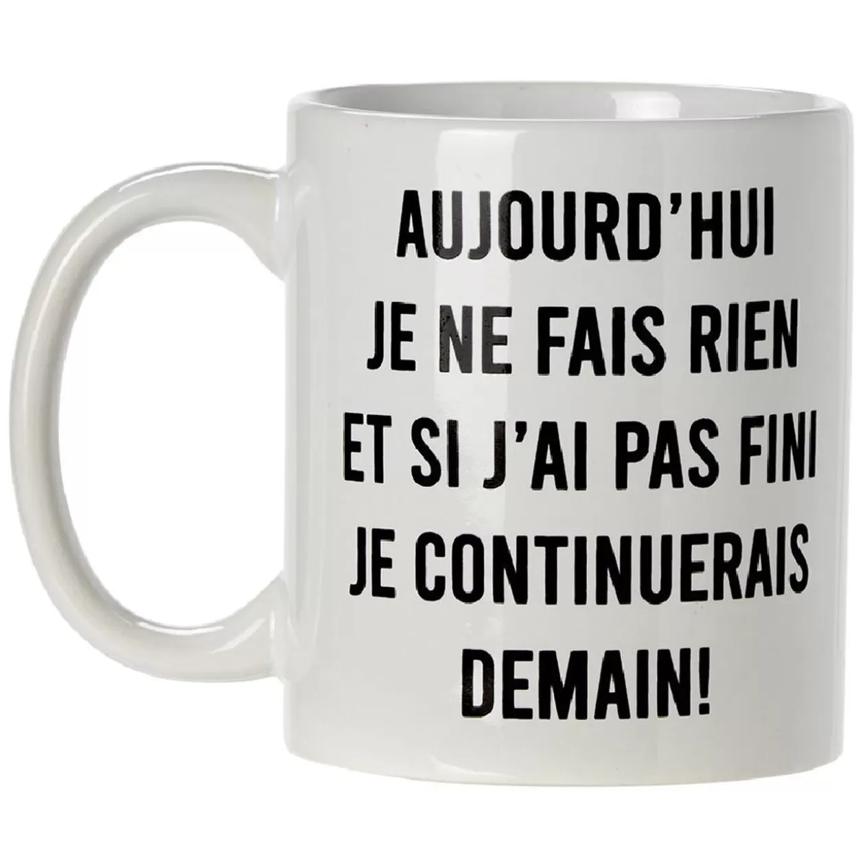 Mug imprimé message humour flemme ou allergique>Gifi Fashion