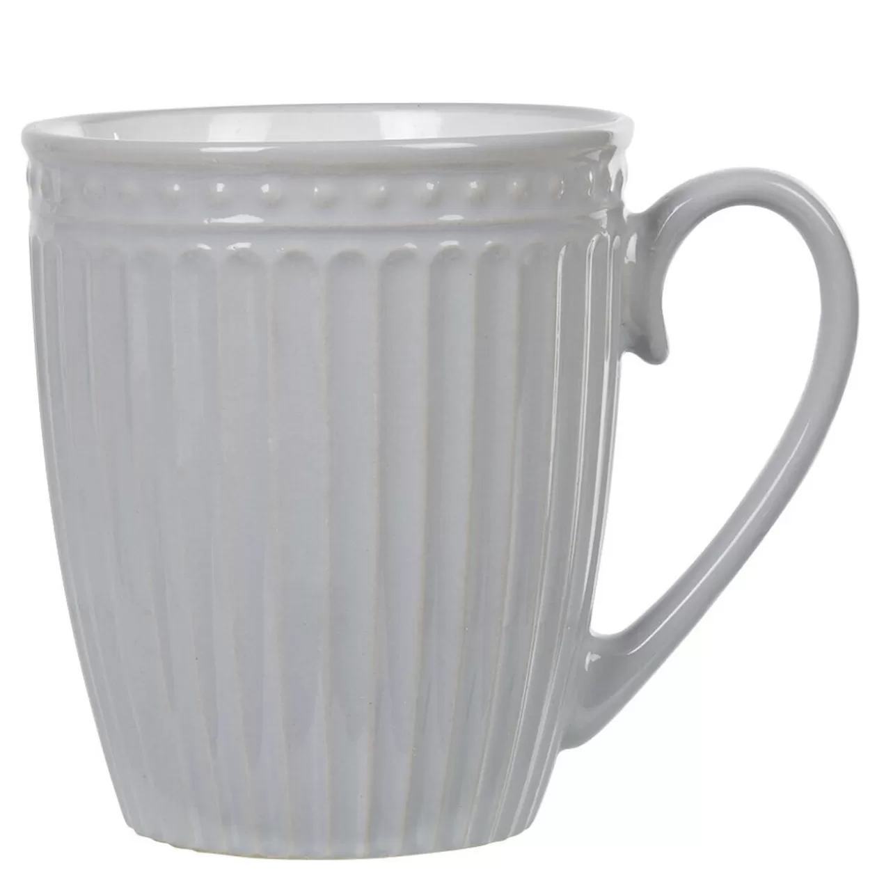 Gifi Mug motif relief gris clair et blanc< Vaisselle Et Accessoires De Table