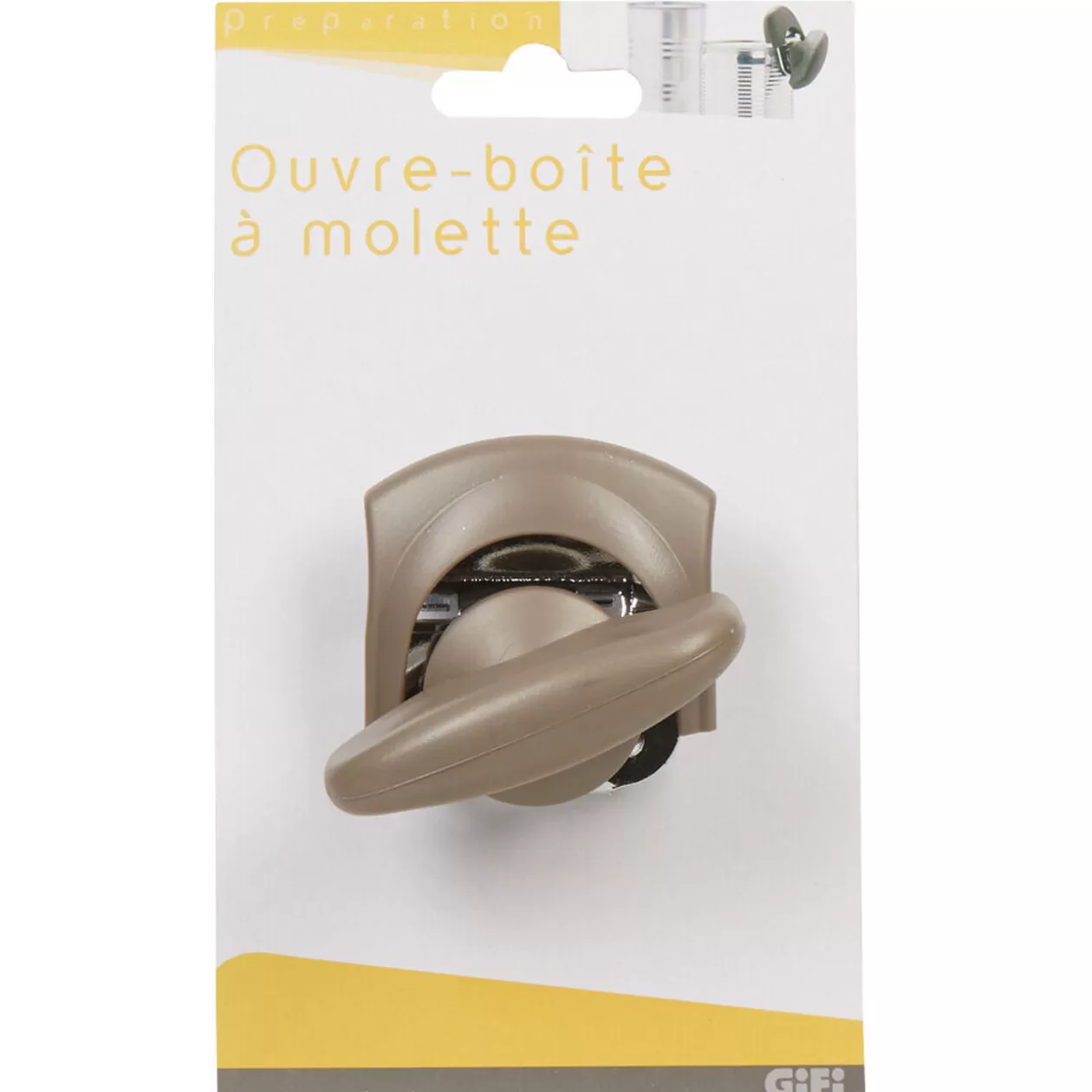 Gifi Ouvre-boîte à molette taupe< Préparation Culinaire