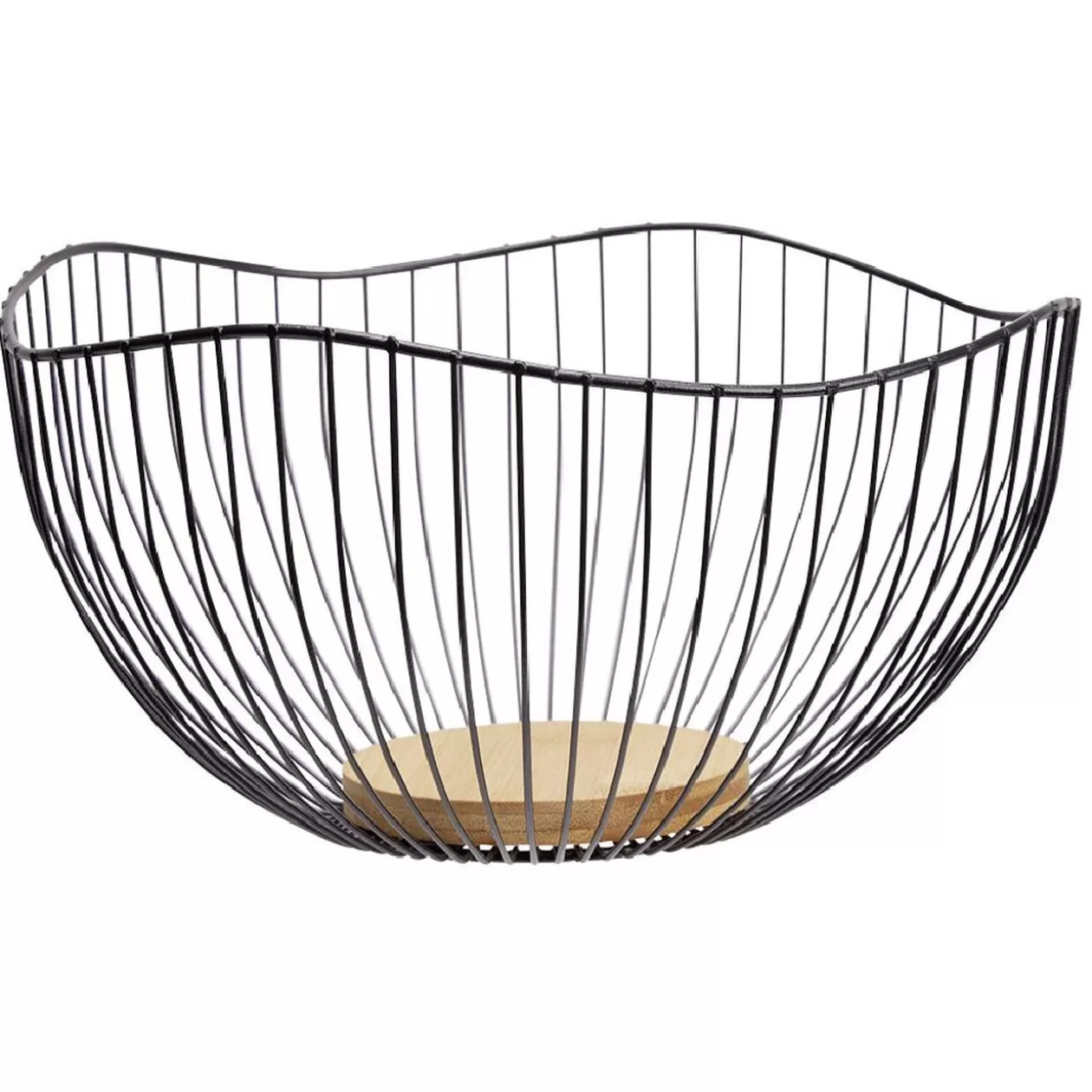 Gifi Panière à fruits métal noir bambou< Rangement De Cuisine