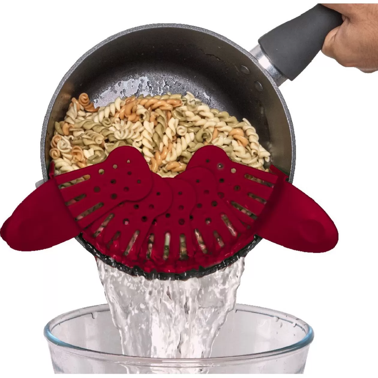 Gifi Passoire pliable et adaptable rouge< Préparation Culinaire