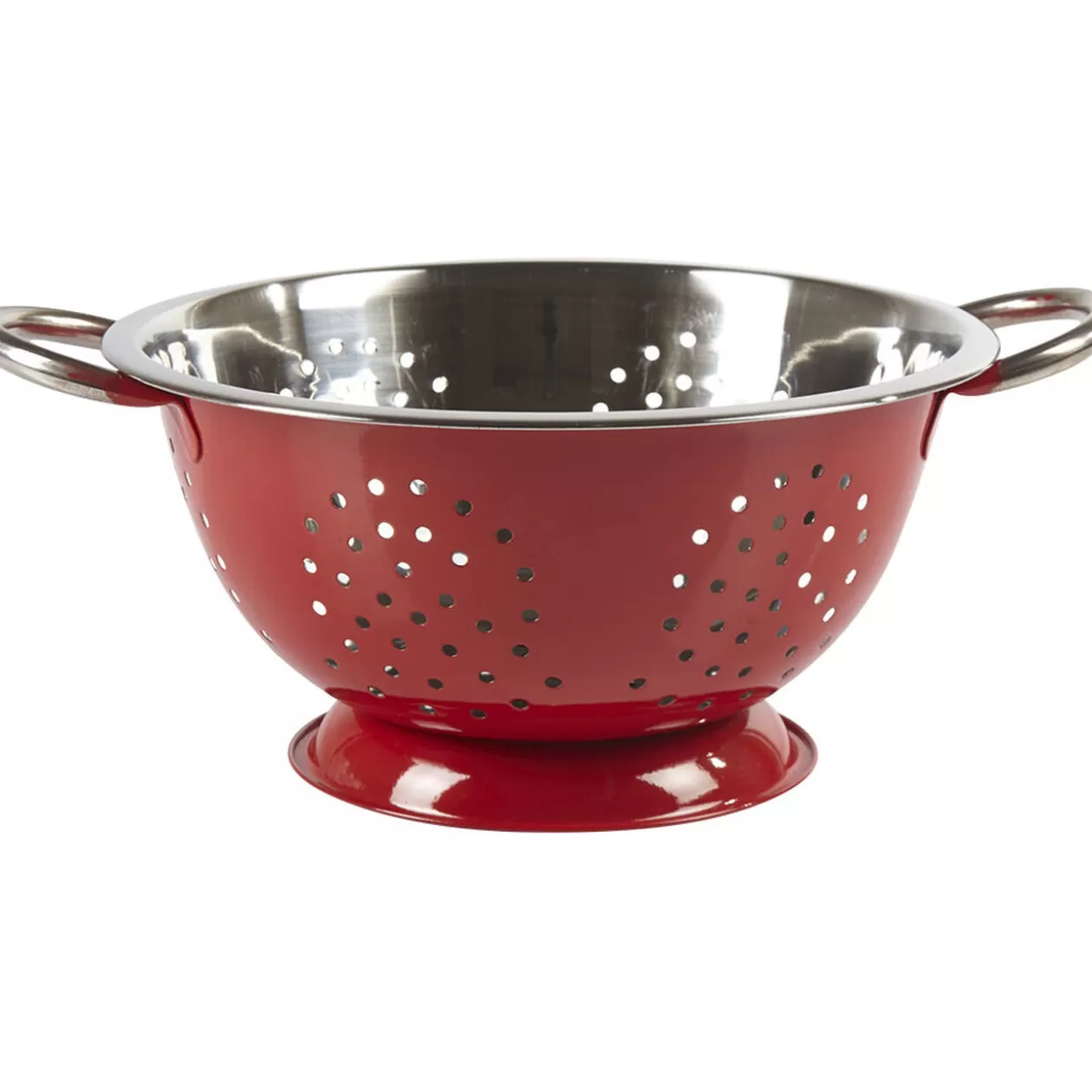 Gifi Passoire ronde rouge et grise inox< Préparation Culinaire