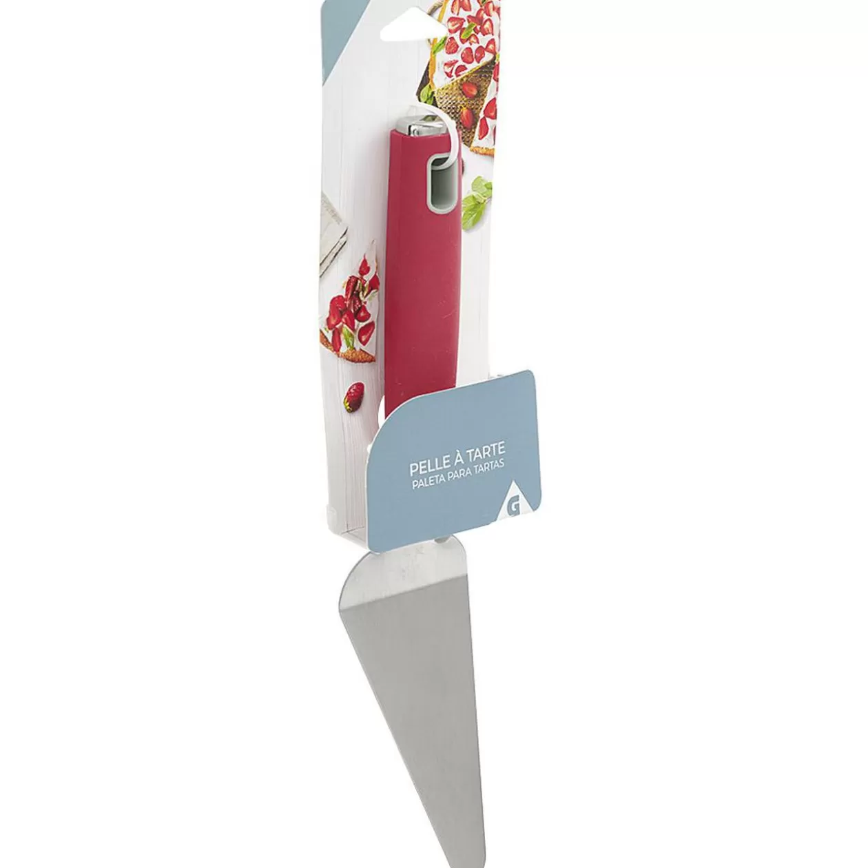 Gifi Pelle à tarte inox manche polypropylène rouge< Préparation Culinaire