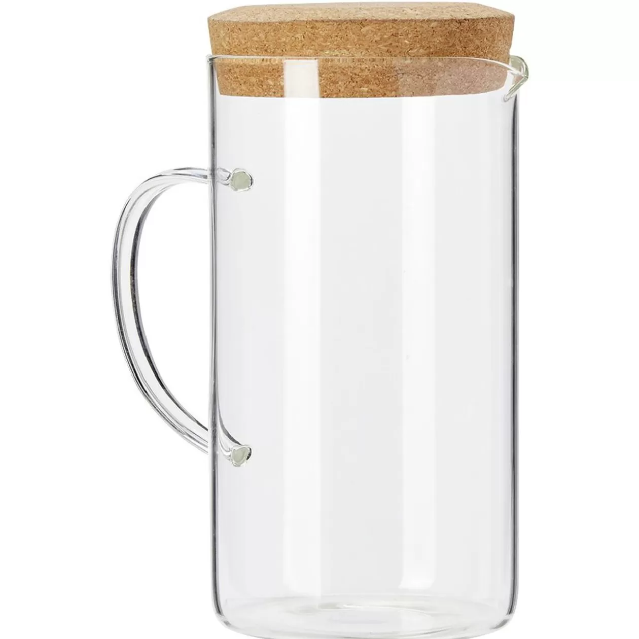 Pichet en verre avec bouchon liège 1,7L>Gifi Discount