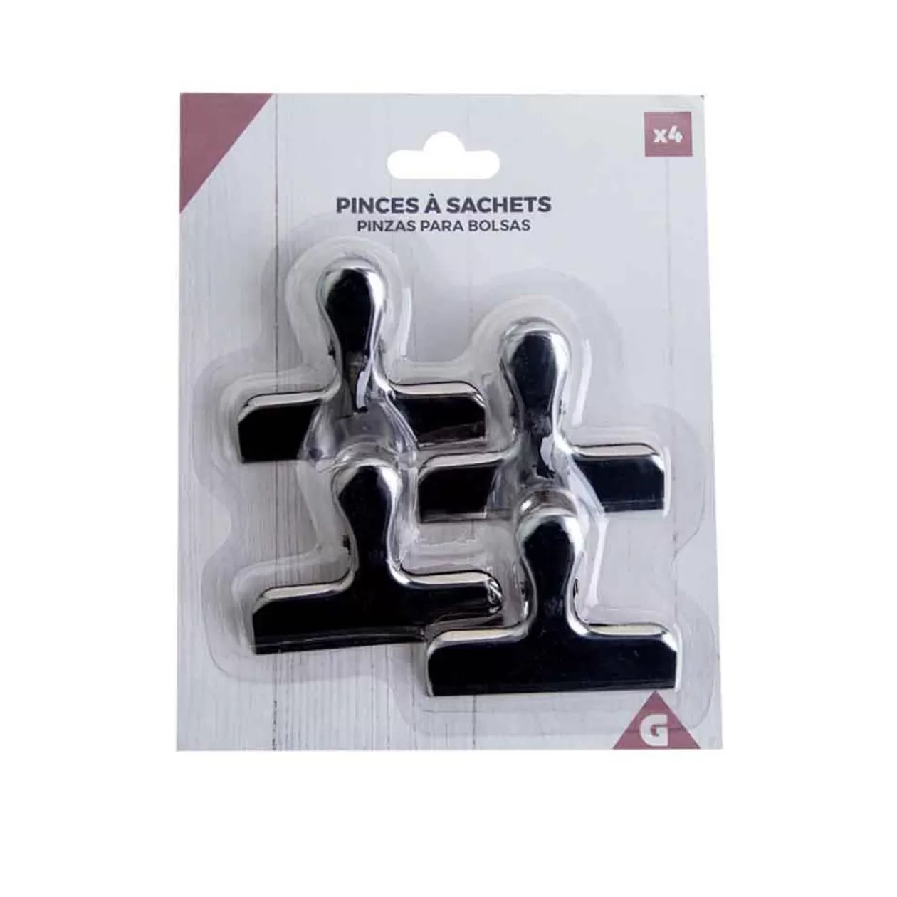 Gifi Pince à sachet en inox x 4< Conservation Alimentaire
