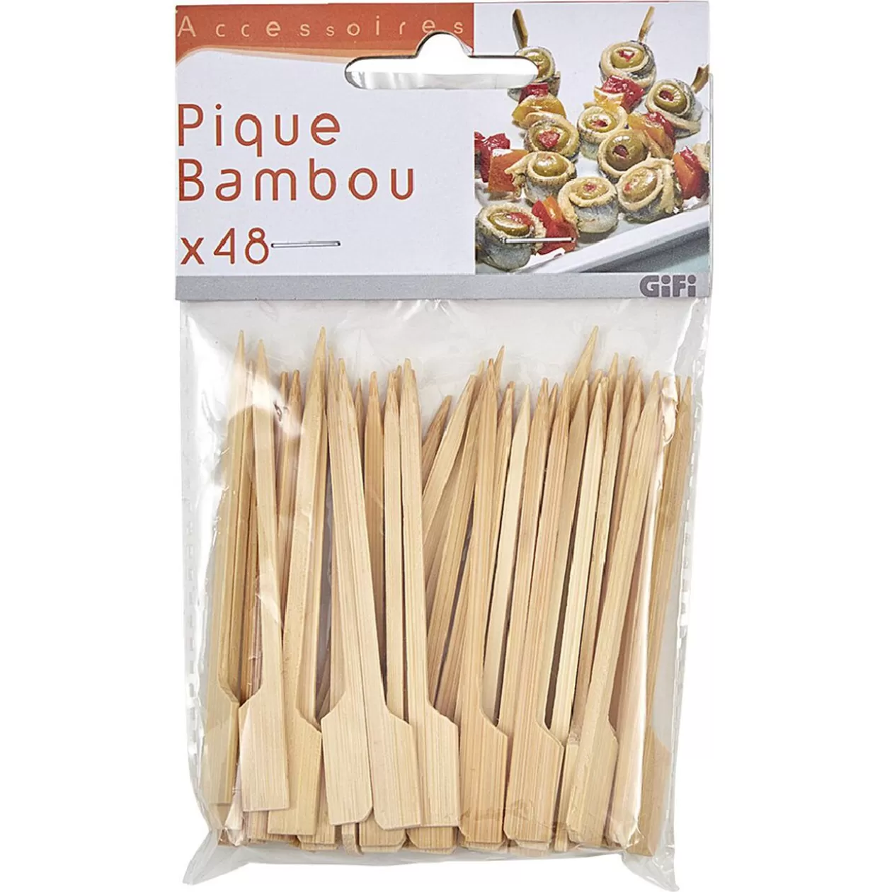 Pique apéritif en bambou x48>Gifi Shop