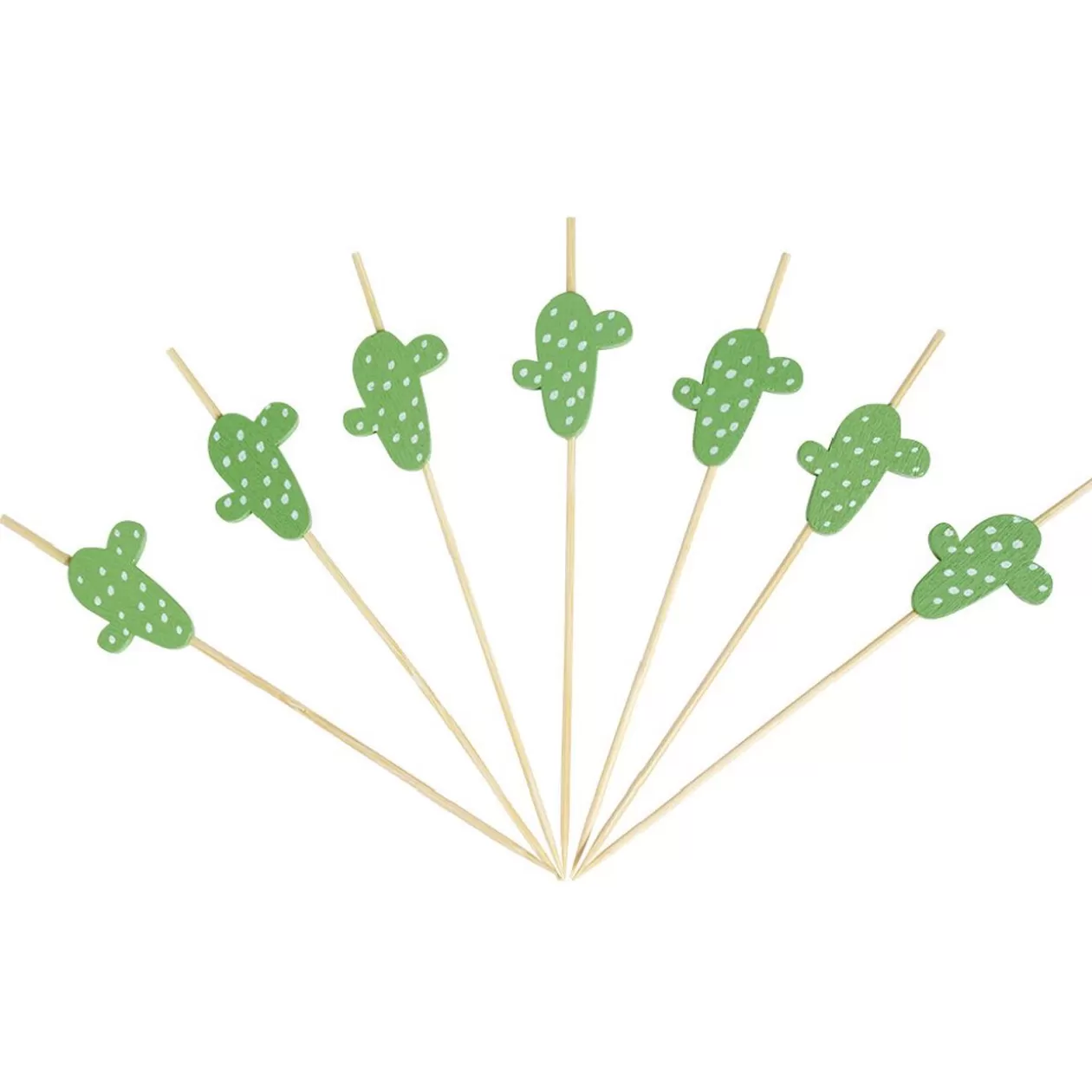 Pique pour apéritif décor pastéque, ananas, cactus ou flamand rose en bambou x30>Gifi Cheap
