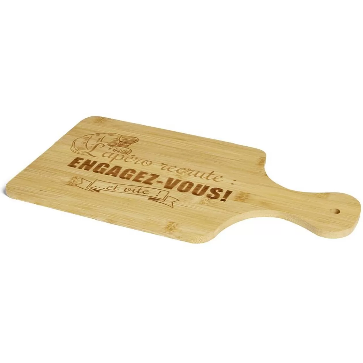 Planche à découper bambou Engagez-vous ! 33x18,5cm>Gifi Flash Sale