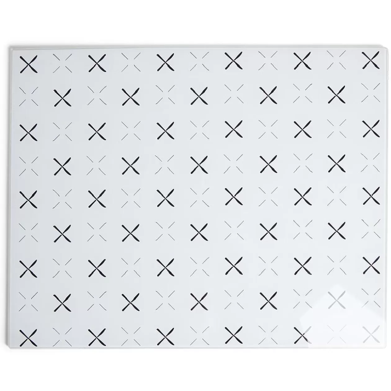 Gifi Planche à découper en verre blanc motif noir - 38x30cm< Préparation Culinaire