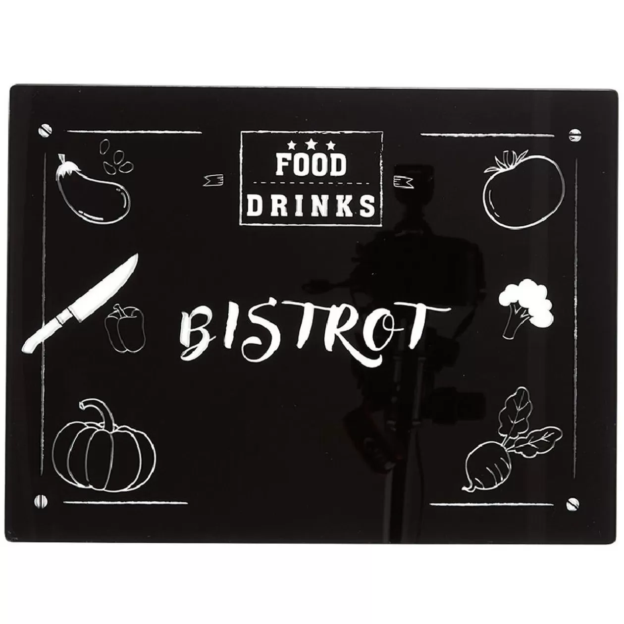 Gifi Planche à découper en verre design fruits et légumes noir et blanc< Préparation Culinaire