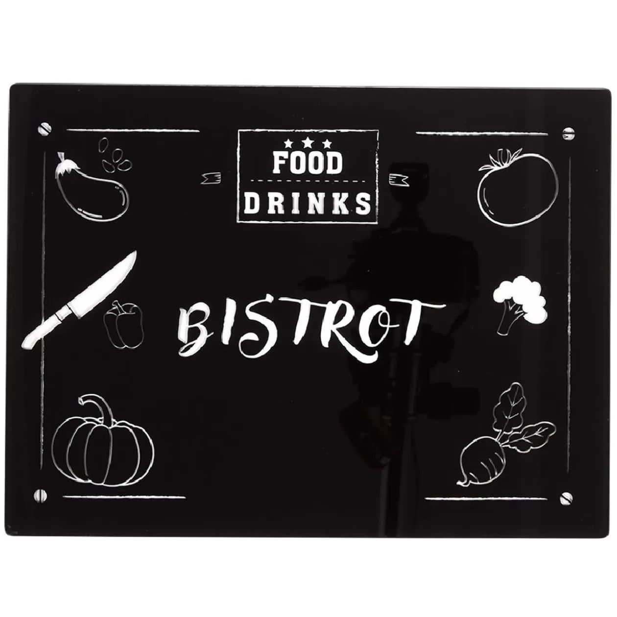 Gifi Planche à découper en verre noir< Préparation Culinaire