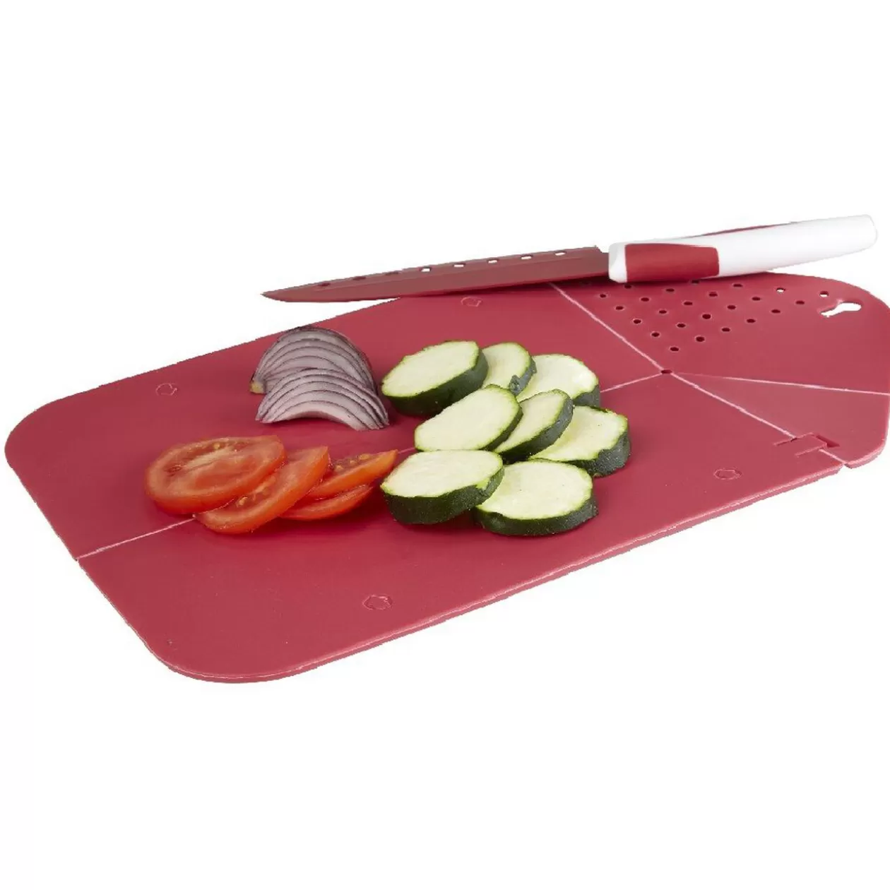 Gifi Planche à découper pliable 3 en 1 avec couteau inox< Préparation Culinaire