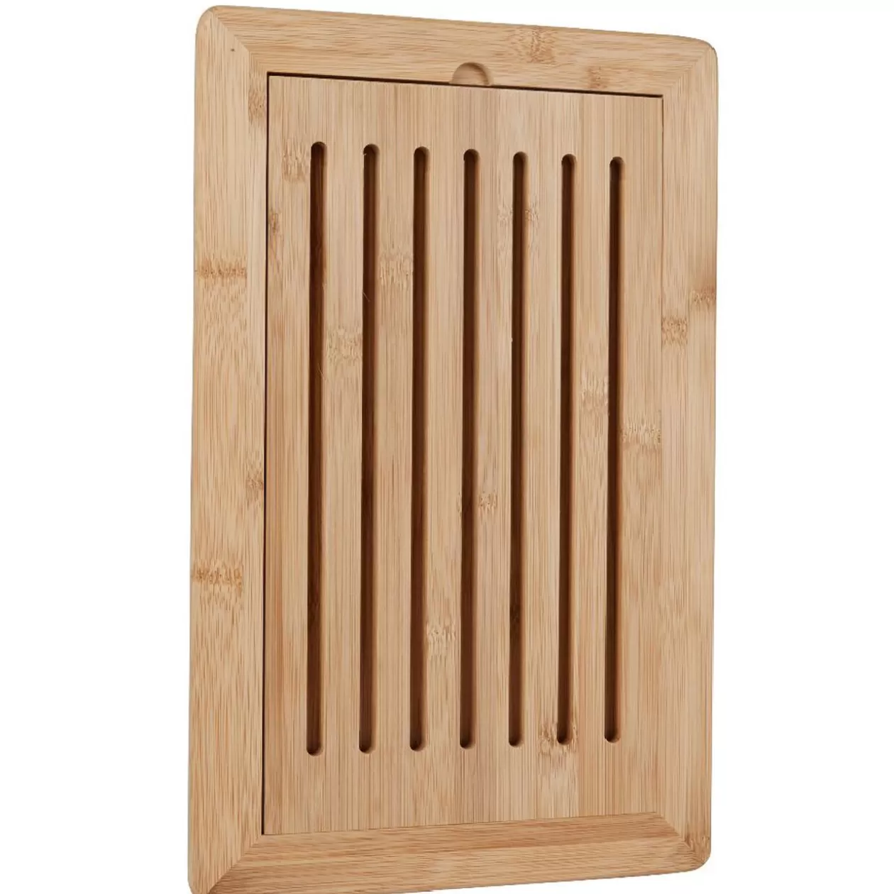 Gifi Planche à pain en bambou avec récupérateur de miettes 38x34x H1,5cm< Préparation Culinaire