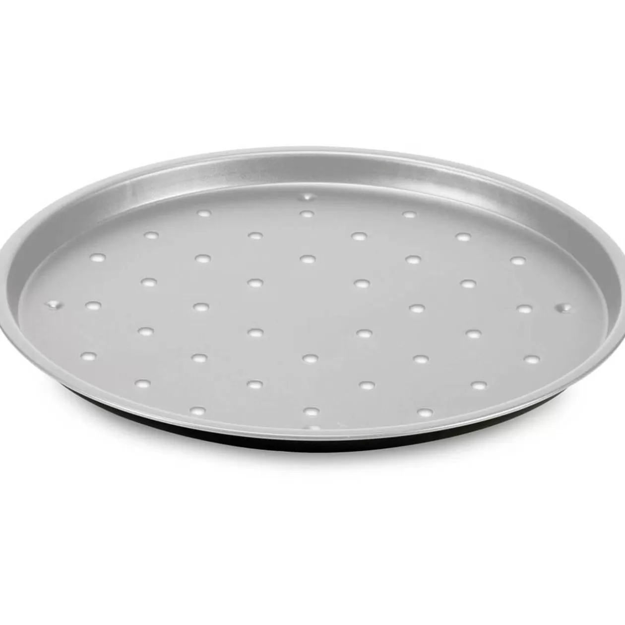 Gifi Plaque à pizza antiadhésive ronde Happy Hour gris noir< Cuisson