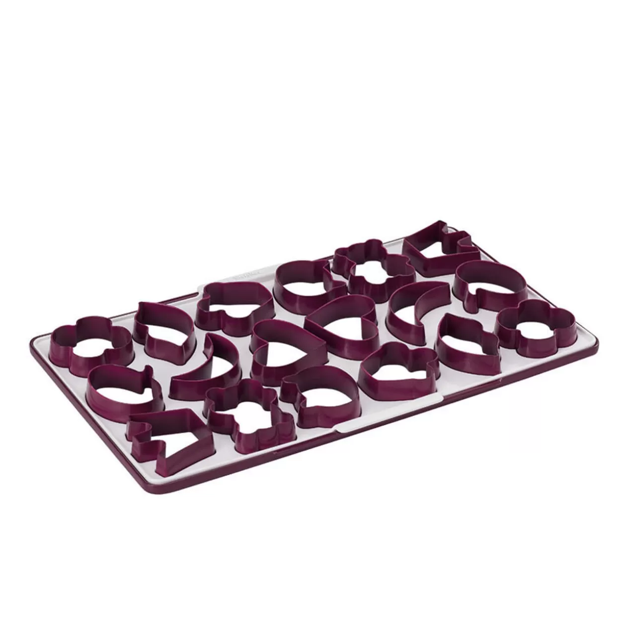 Gifi Plaque emporte pièce Metaltex x18 forme coeur bouche couronne< Préparation Culinaire