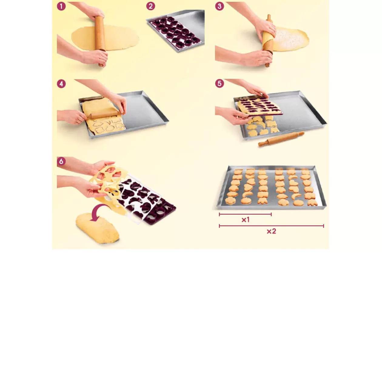 Gifi Plaque emporte pièce Metaltex x18 forme coeur bouche couronne< Préparation Culinaire