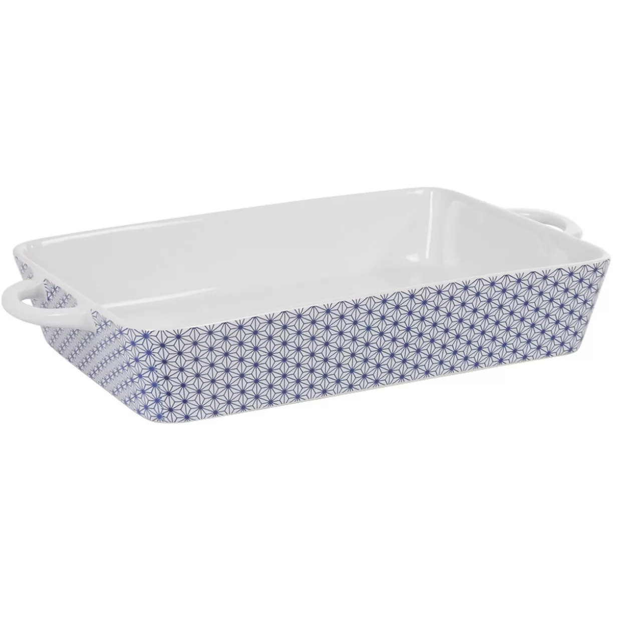 Gifi Plat à four design géométrique bleu et blanc< Cuisson