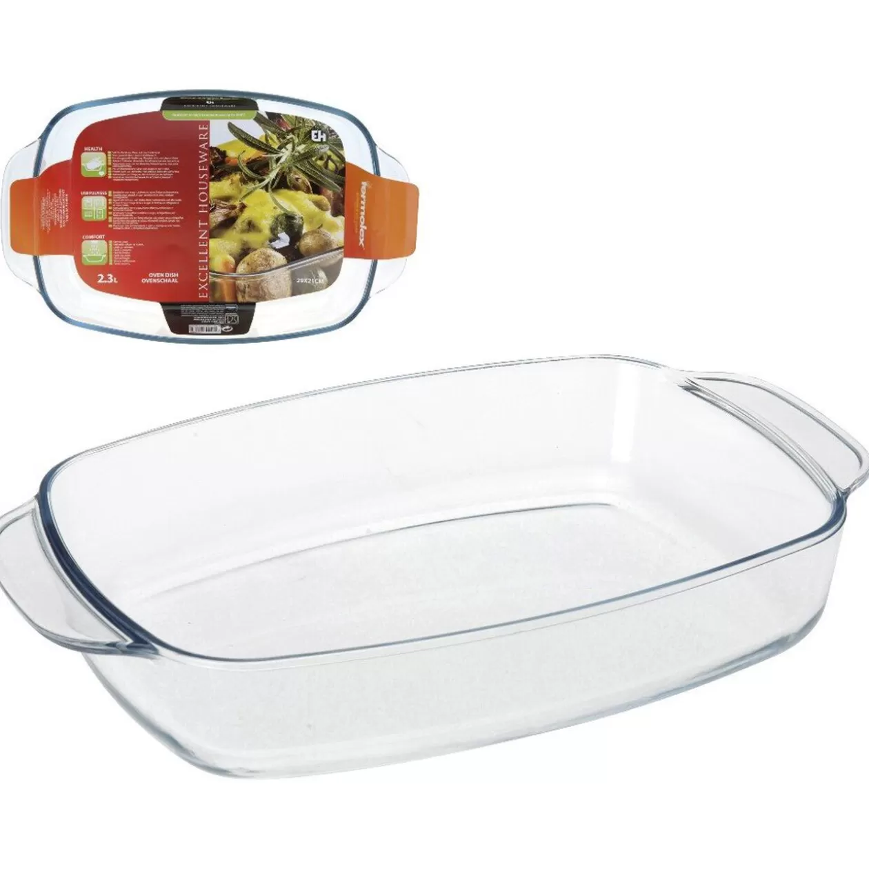 Gifi Plat à four en verre transparent 2,6 L< Cuisson