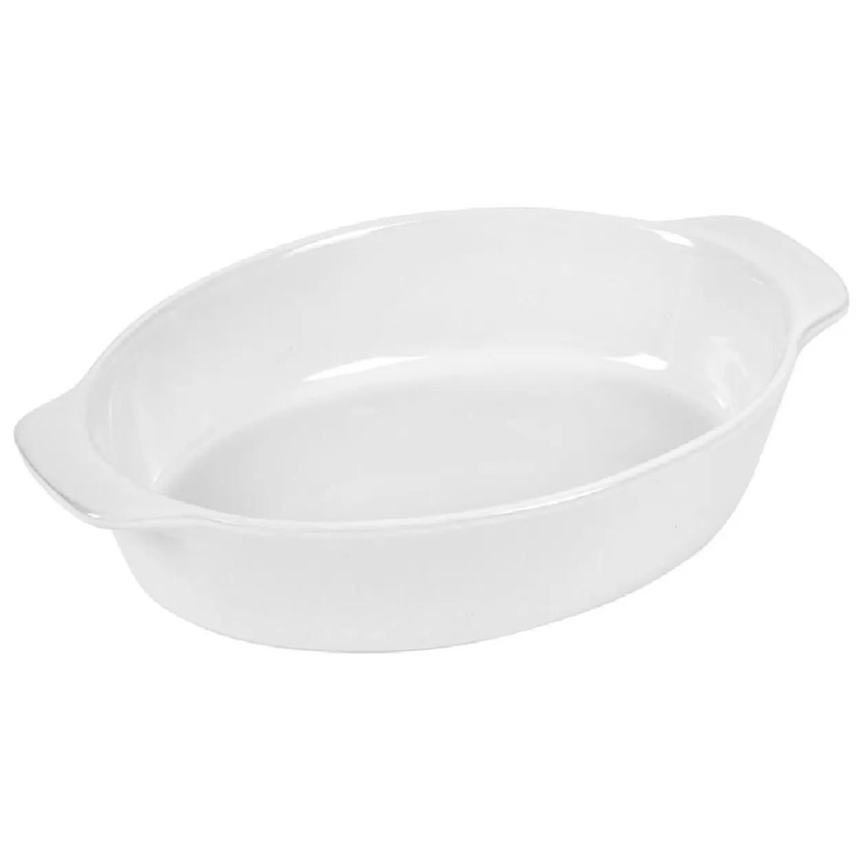 Gifi Plat à four ovale céramique blanc< Cuisson