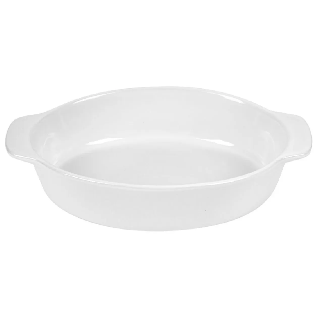 Gifi Plat à four ovale céramique blanc< Cuisson