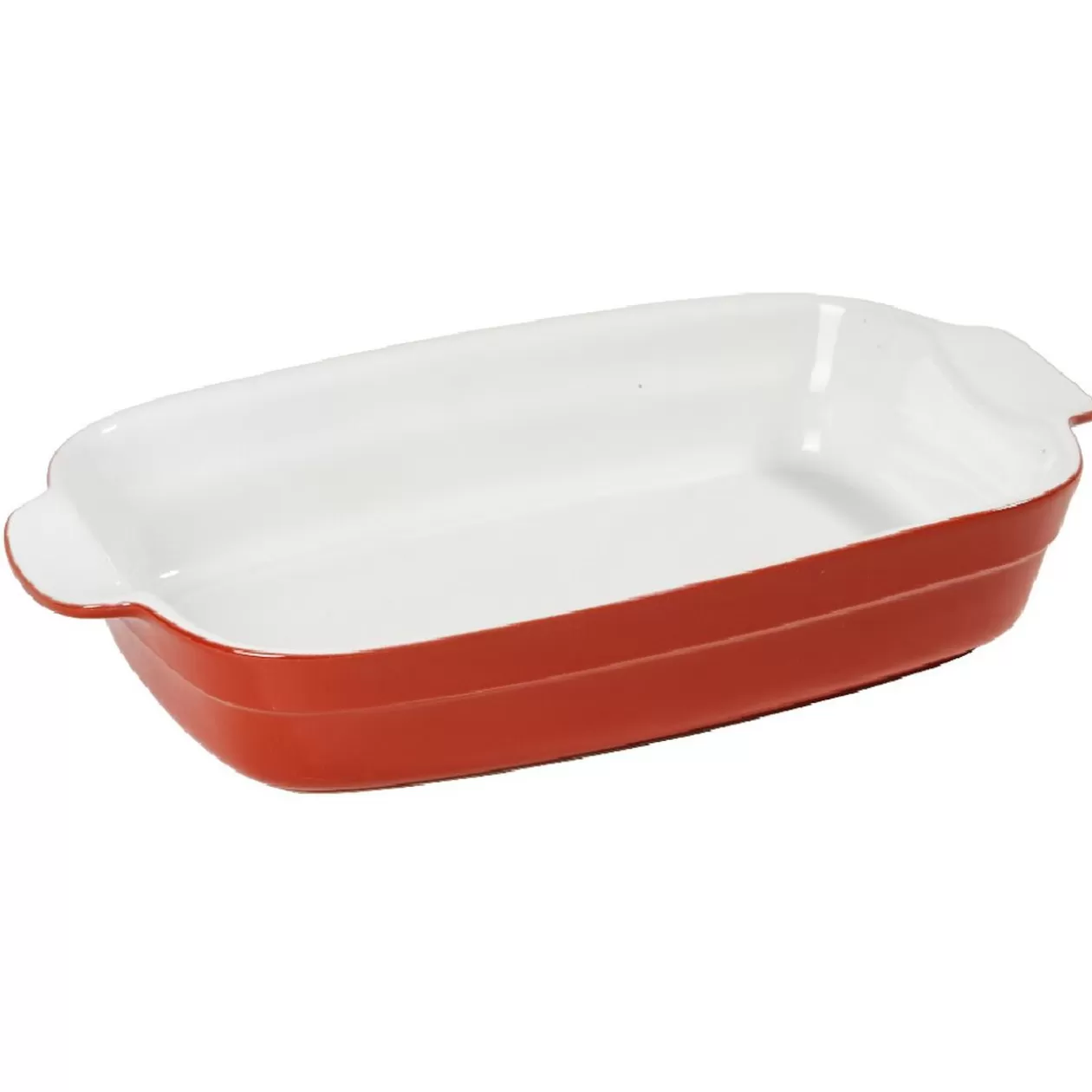 Gifi Plat à four rectangulaire avec poignées rouge et blanc< Cuisson