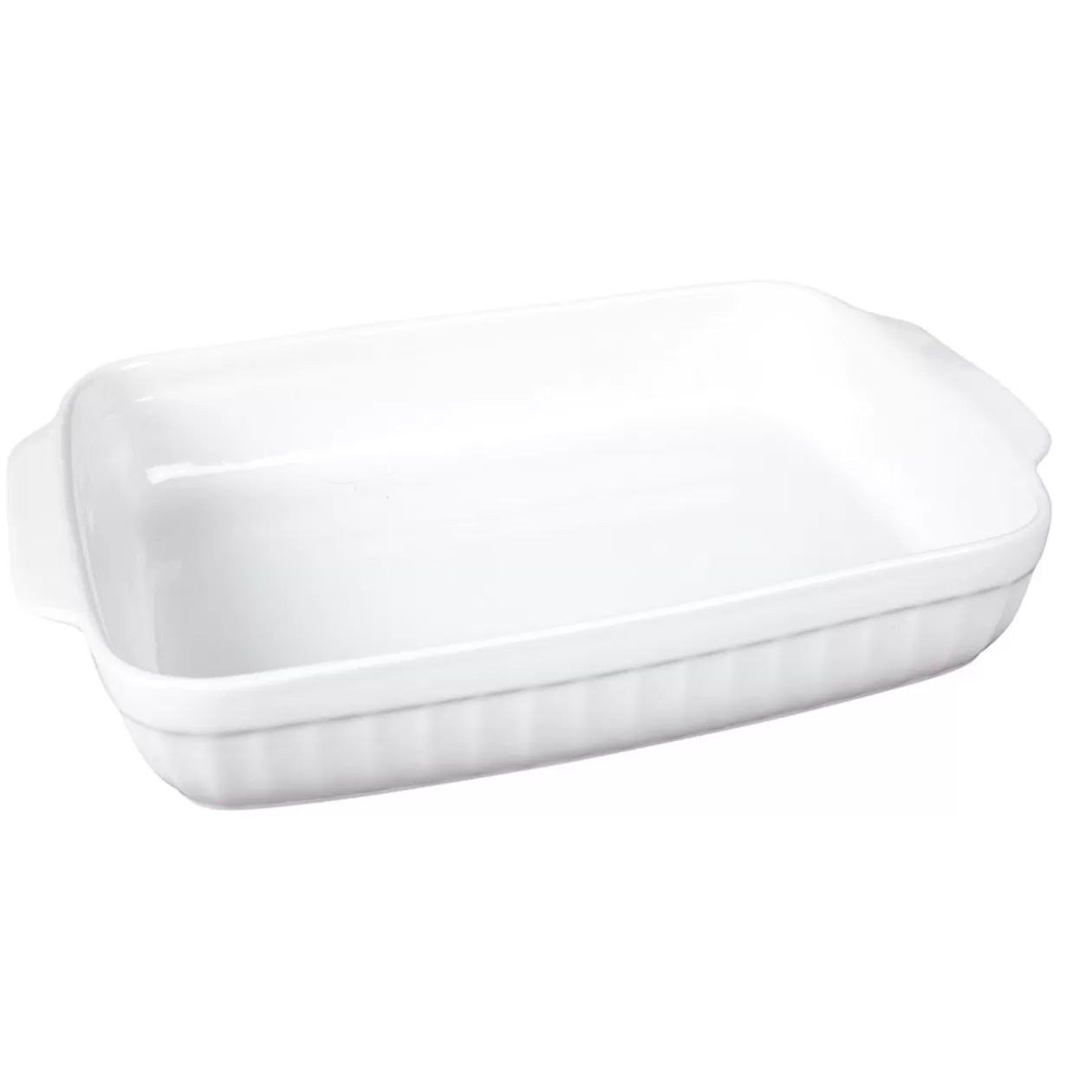 Gifi Plat à four rectangulaire en céramique blanc 36x24,2xH.6,2 cm< Cuisson