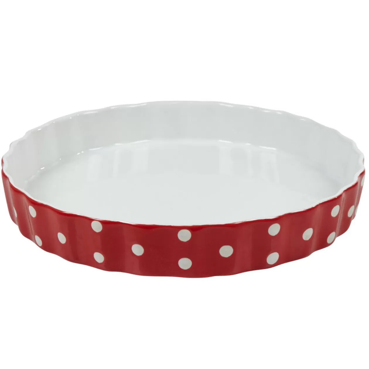 Gifi Plat à four rond rouge à pois blancs< Cuisson