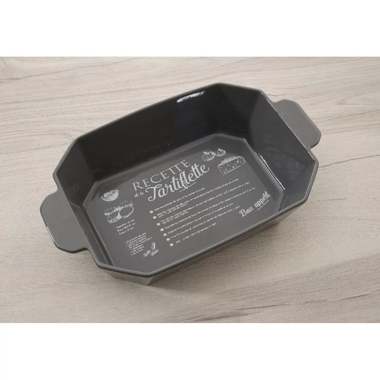 Gifi Plat de cuisson rectangulaire XXL design recette tartiflette< Cuisson