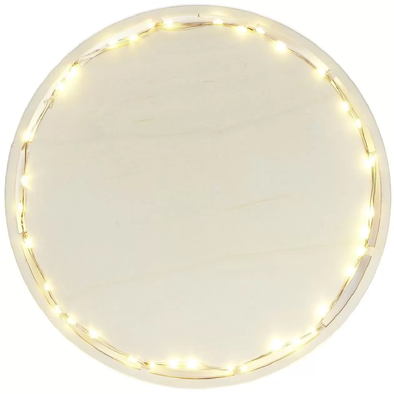 Gifi Plat de présentation à LED Ø26,5cm bois beige< Préparation Culinaire