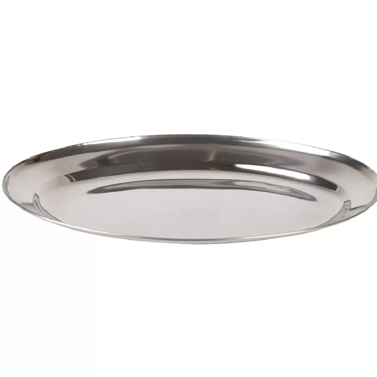 Plat ovale en inox gris>Gifi Hot