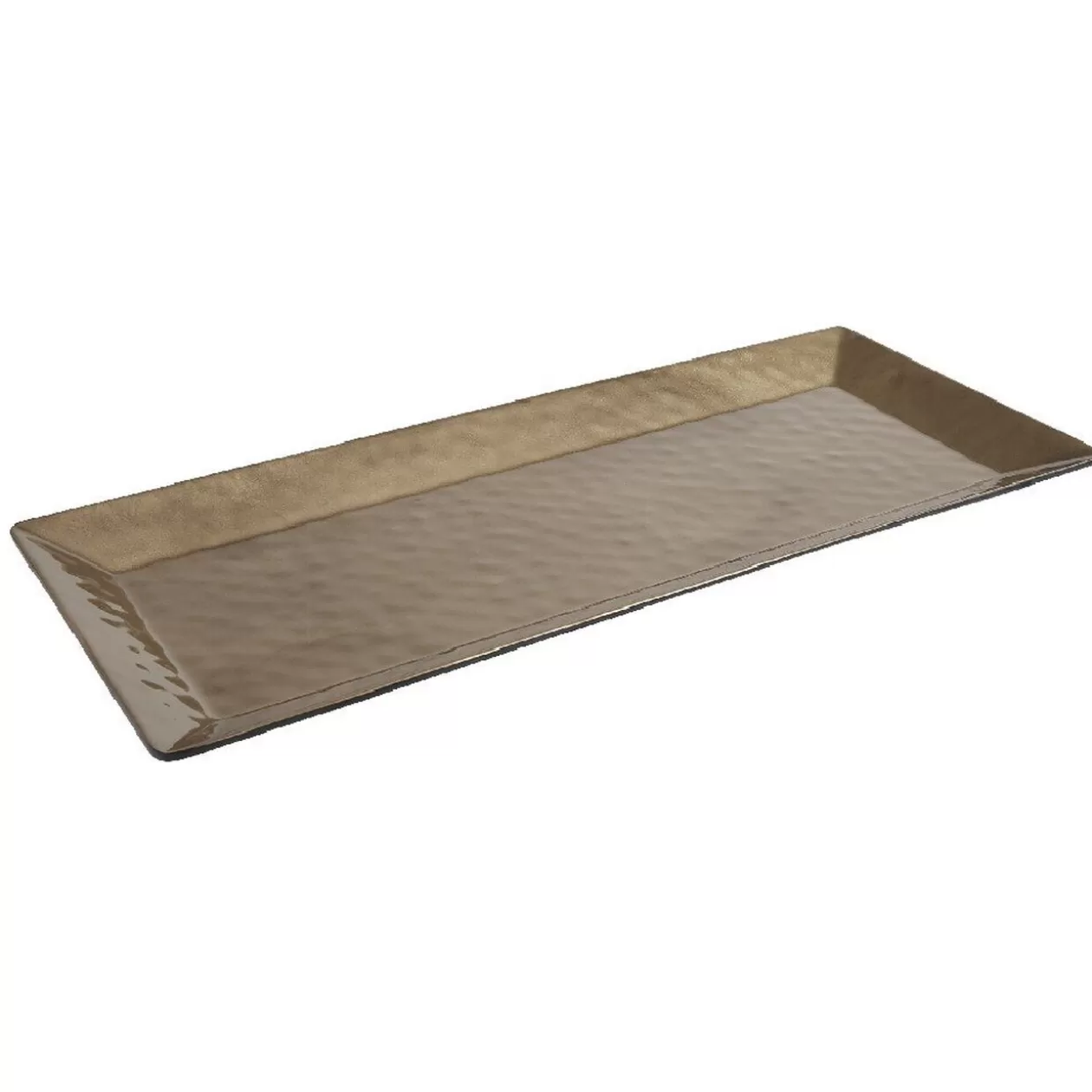 Gifi Plat rectangulaire doré noir martelé< Cuisson