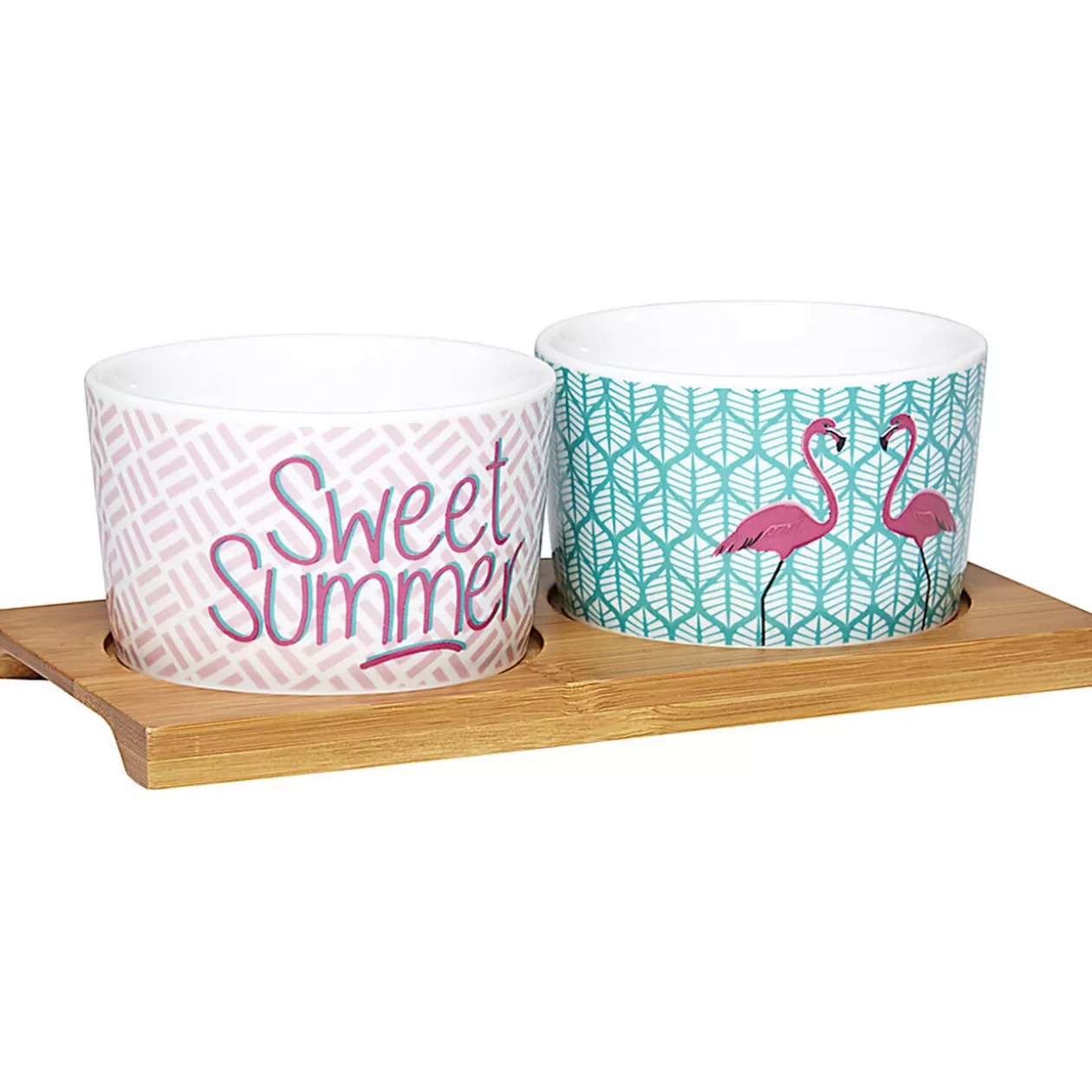 Plateau + 2 coupelles apéritif motif flamant rose>Gifi Best Sale