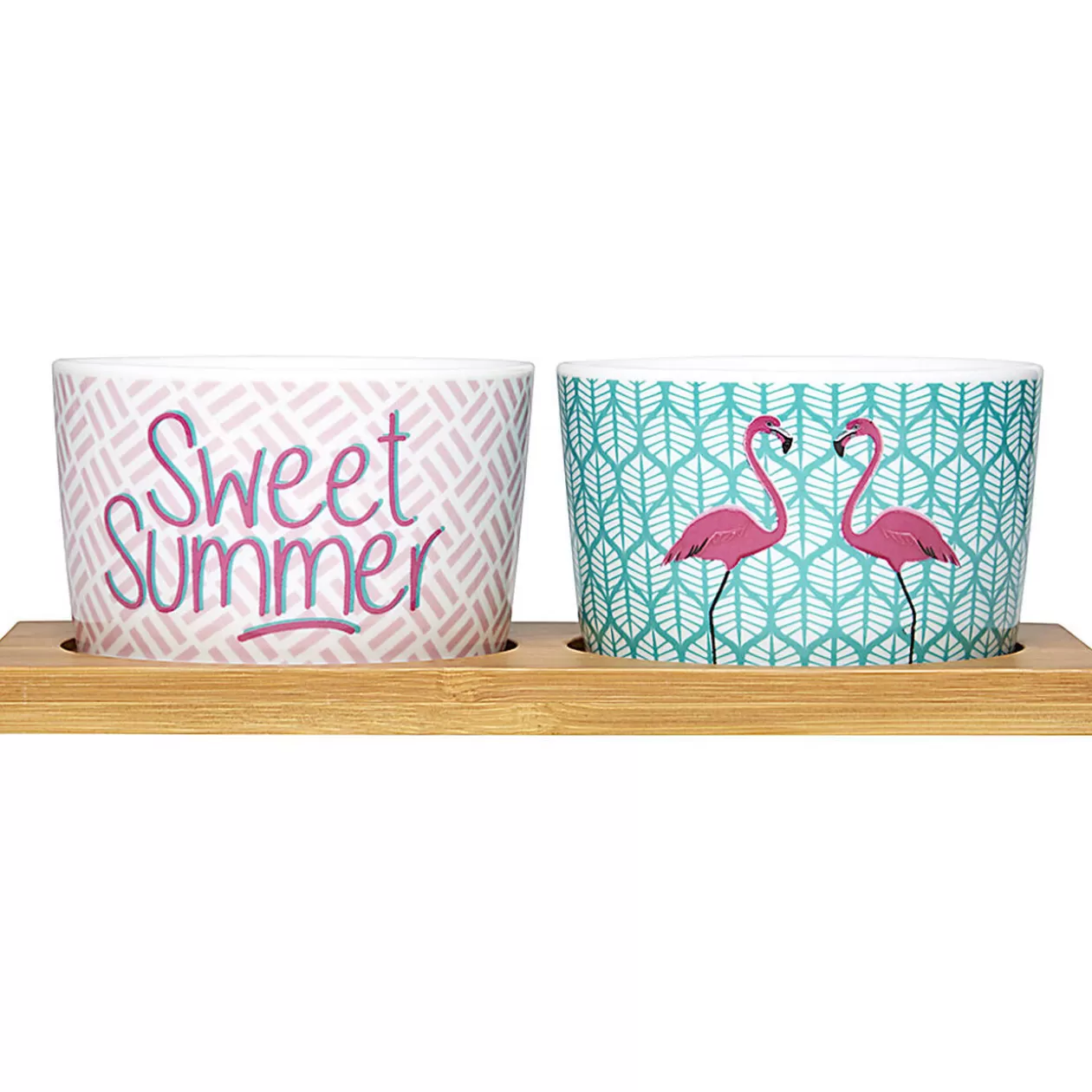 Plateau + 2 coupelles apéritif motif flamant rose>Gifi Best Sale