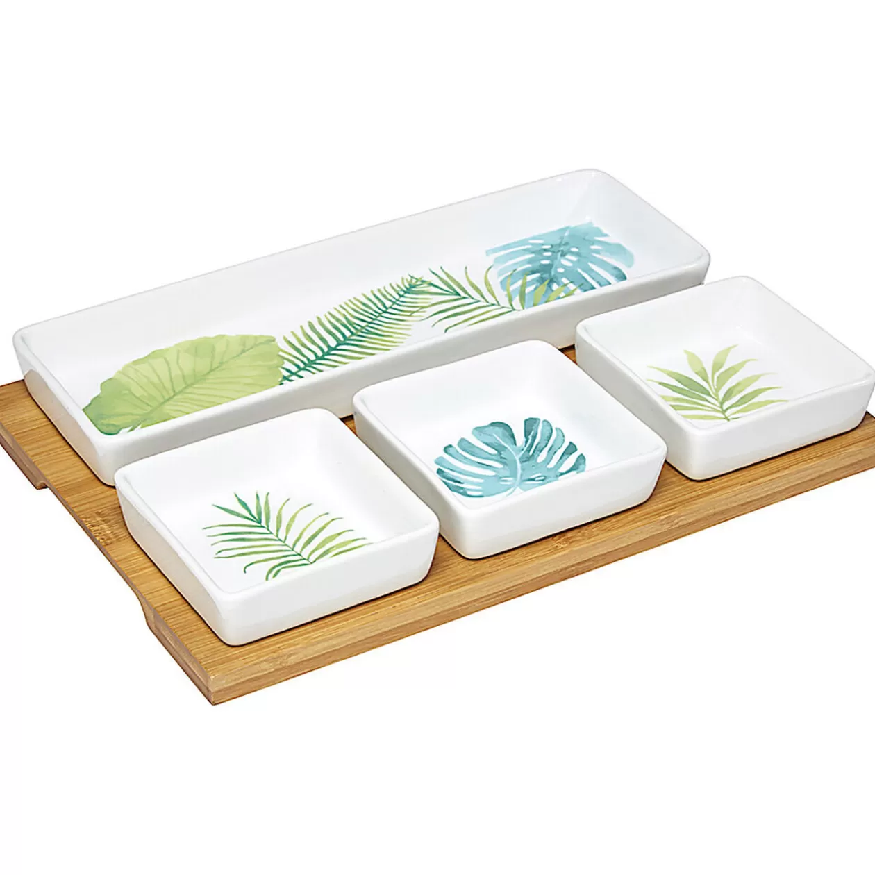 Plateau + 4 coupelles motif jungle>Gifi Shop