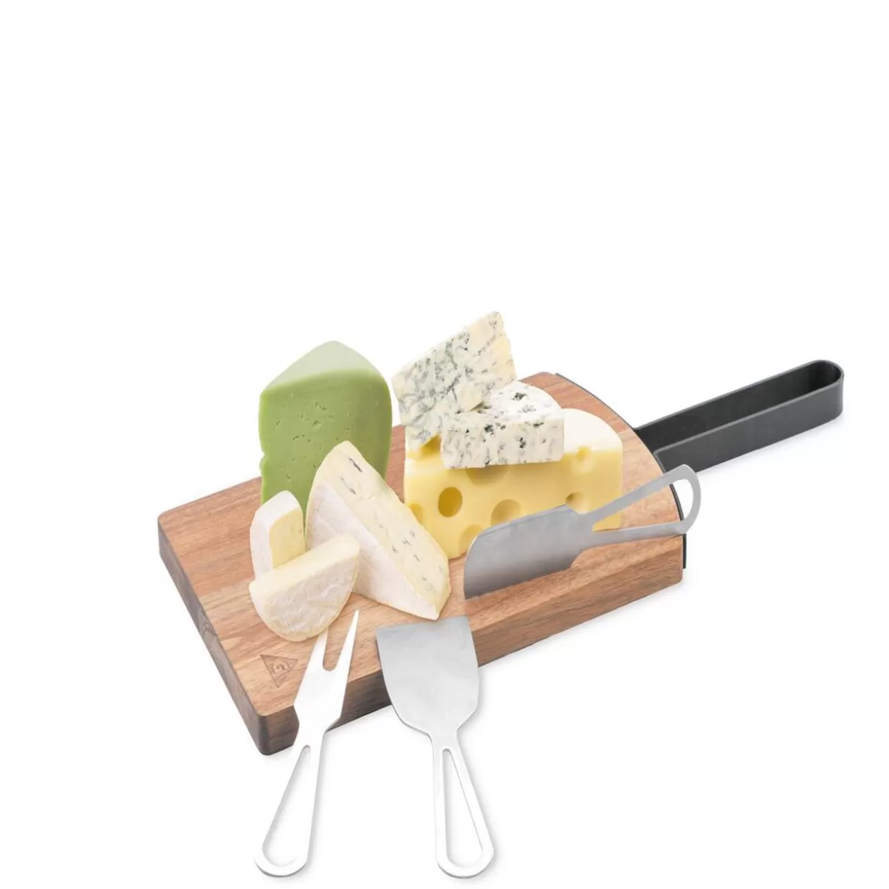 Gifi Plateau à fromage en bois avec 3 ustensiles inox 16x39cm< Vaisselle Et Accessoires De Table