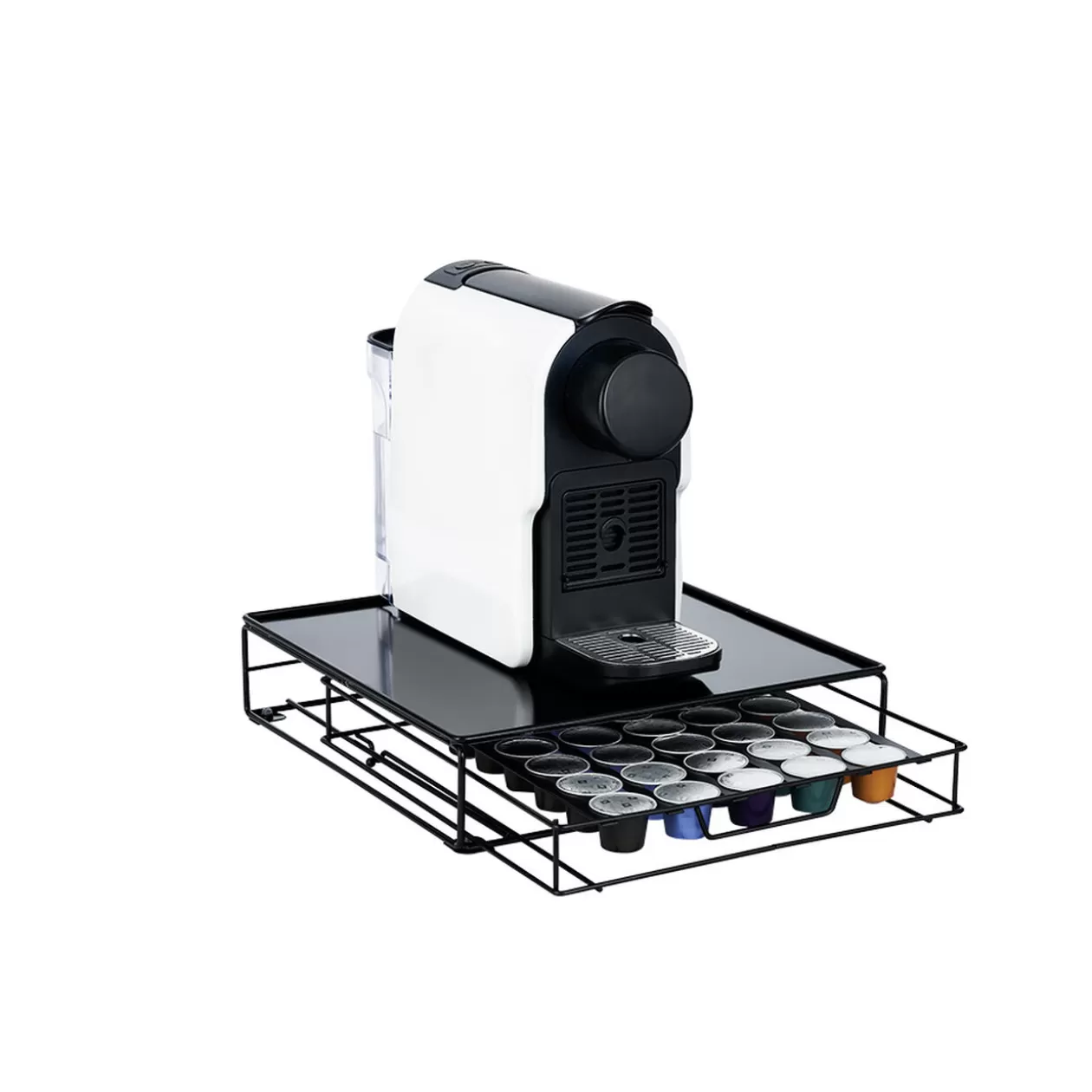 Gifi Plateau avec tiroir à capsules en métal noir< Rangement De Cuisine