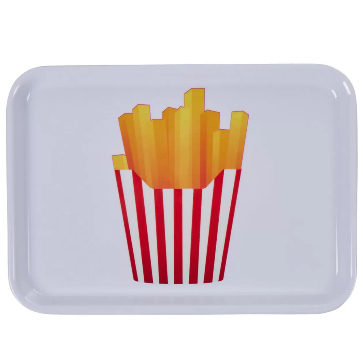 Plateau blanc rectangulaire style fast food cornet de frites>Gifi Flash Sale