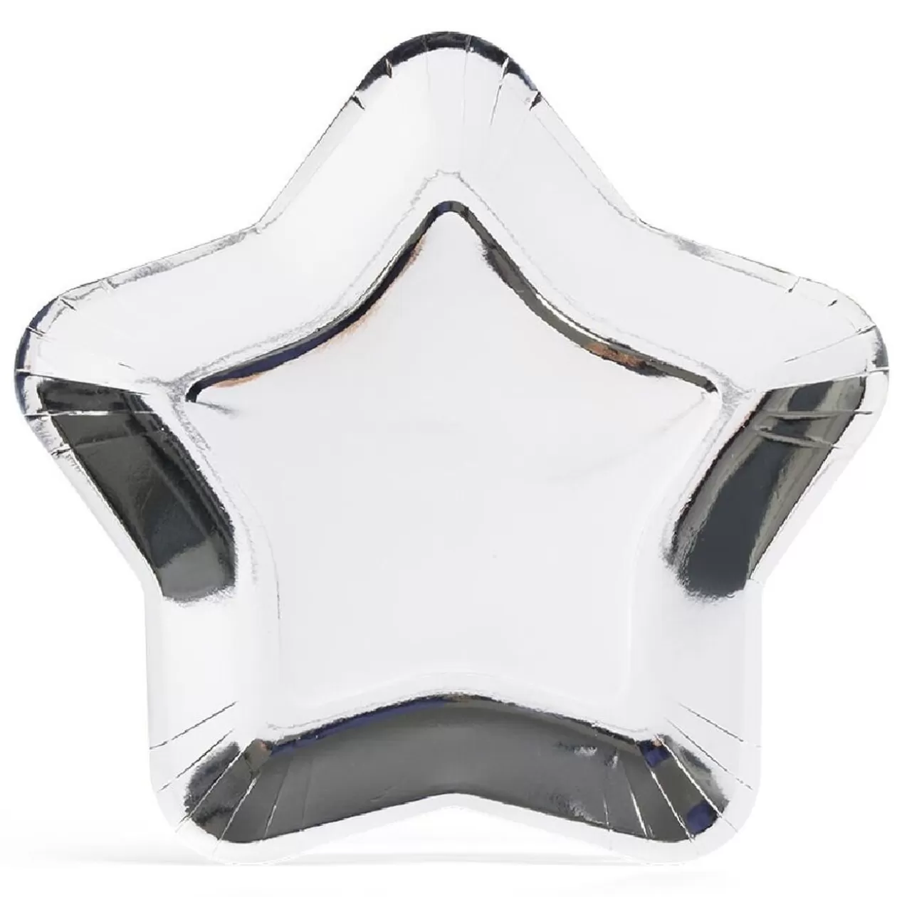 Plateau carton étoile argenté Ø24,5cm x6>Gifi Online