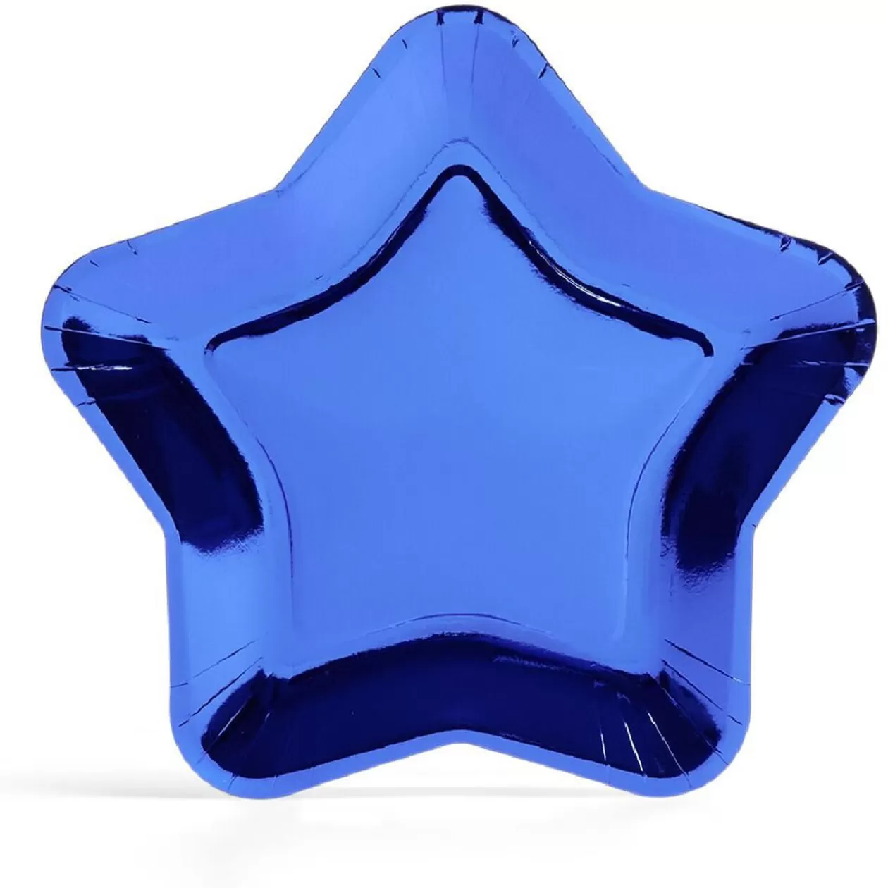 Plateau carton étoile bleu Ø24,5cm x6>Gifi Outlet