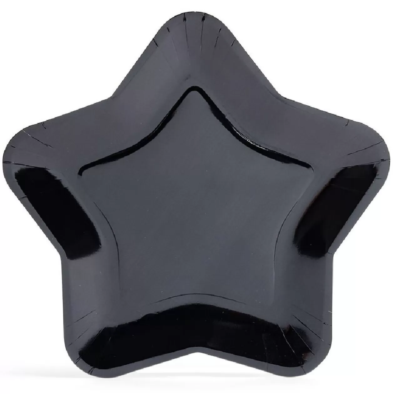 Plateau carton étoile noir Ø24,5cm x6>Gifi Hot