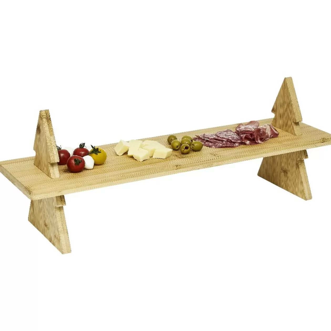 Plateau de présentation en bambou design sapin L60cm>Gifi Clearance