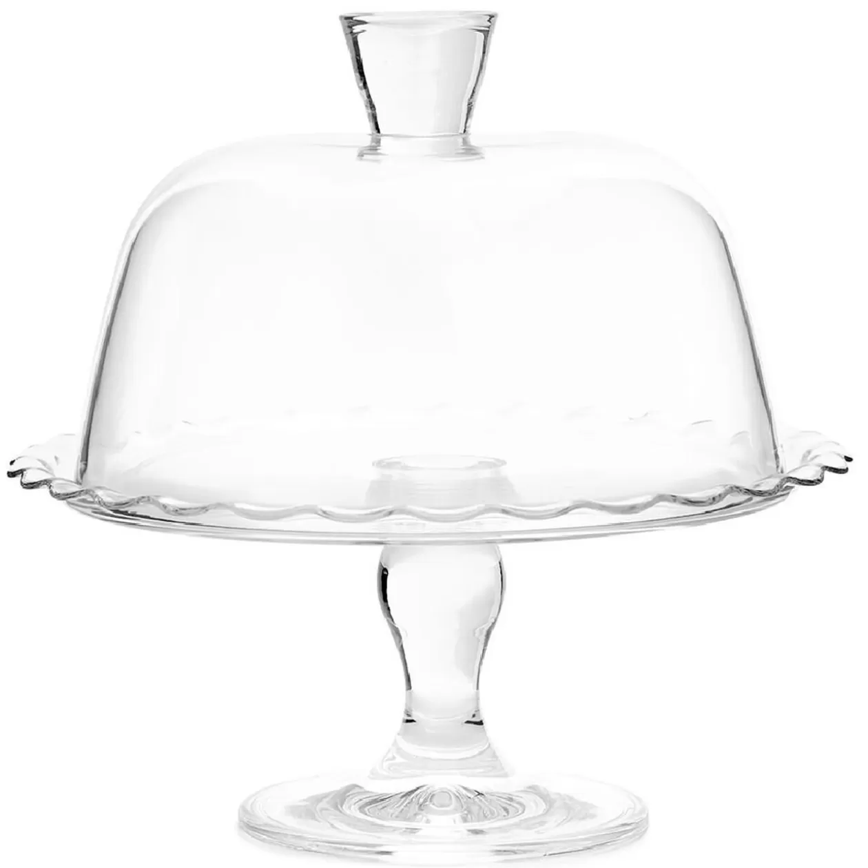 Plateau de présentation sur pied avec cloche Ø26cm verre transparent>Gifi Clearance