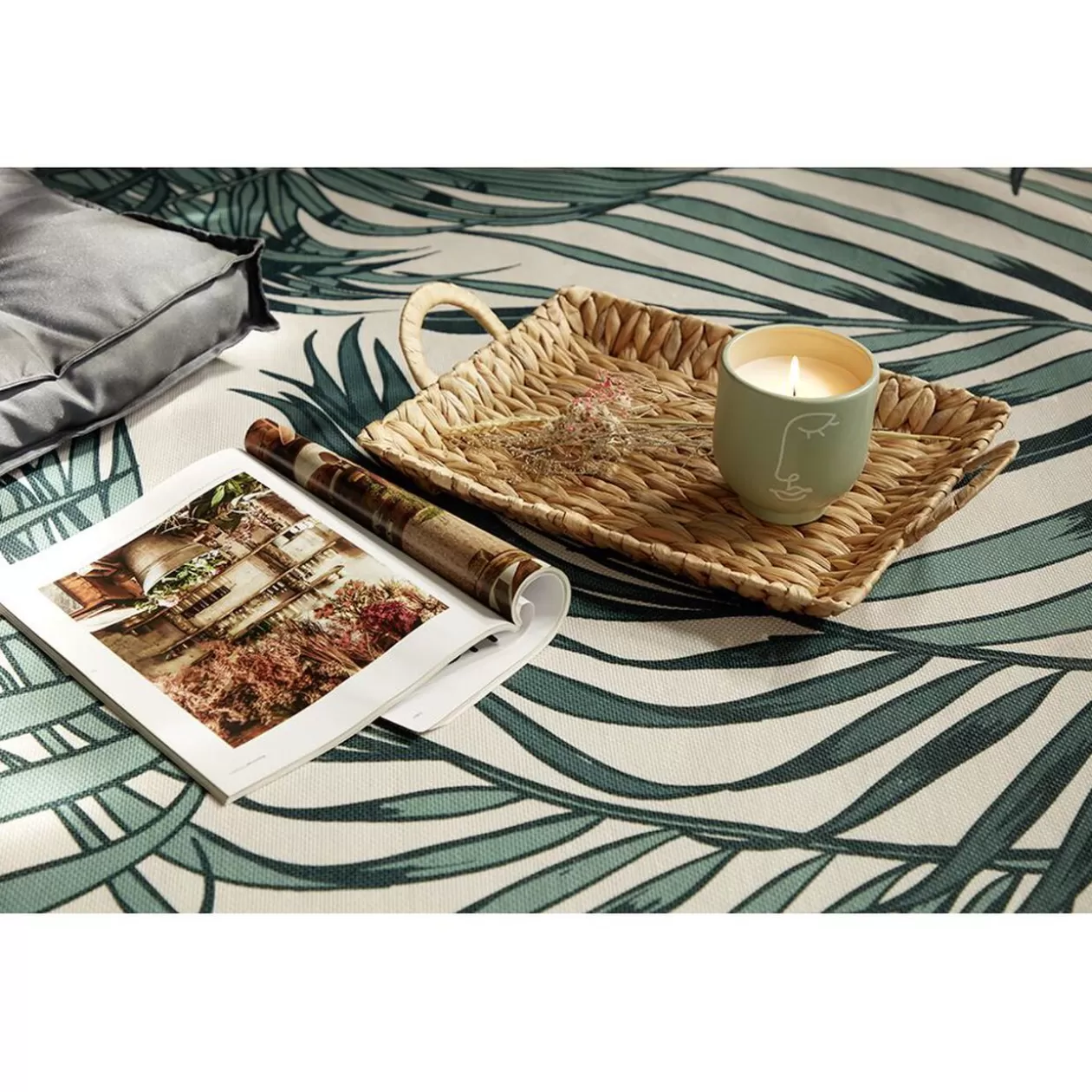 Plateau en jacinthe tressé naturel>Gifi Discount