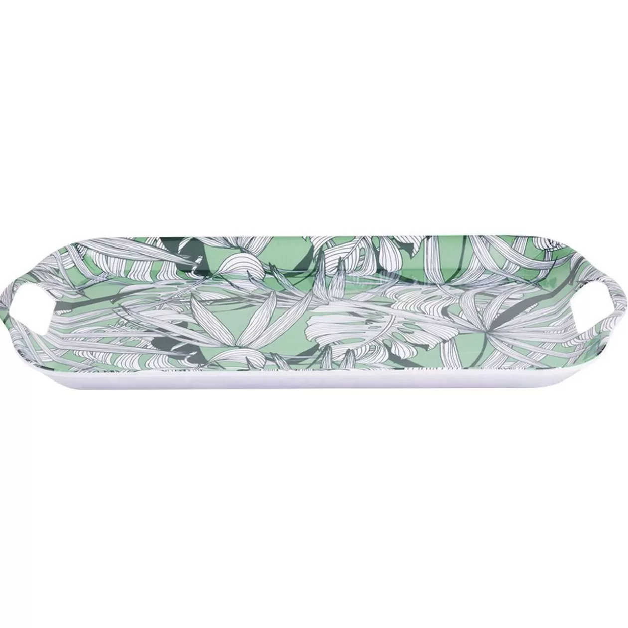 Plateau en plastique décor feuillage>Gifi Fashion
