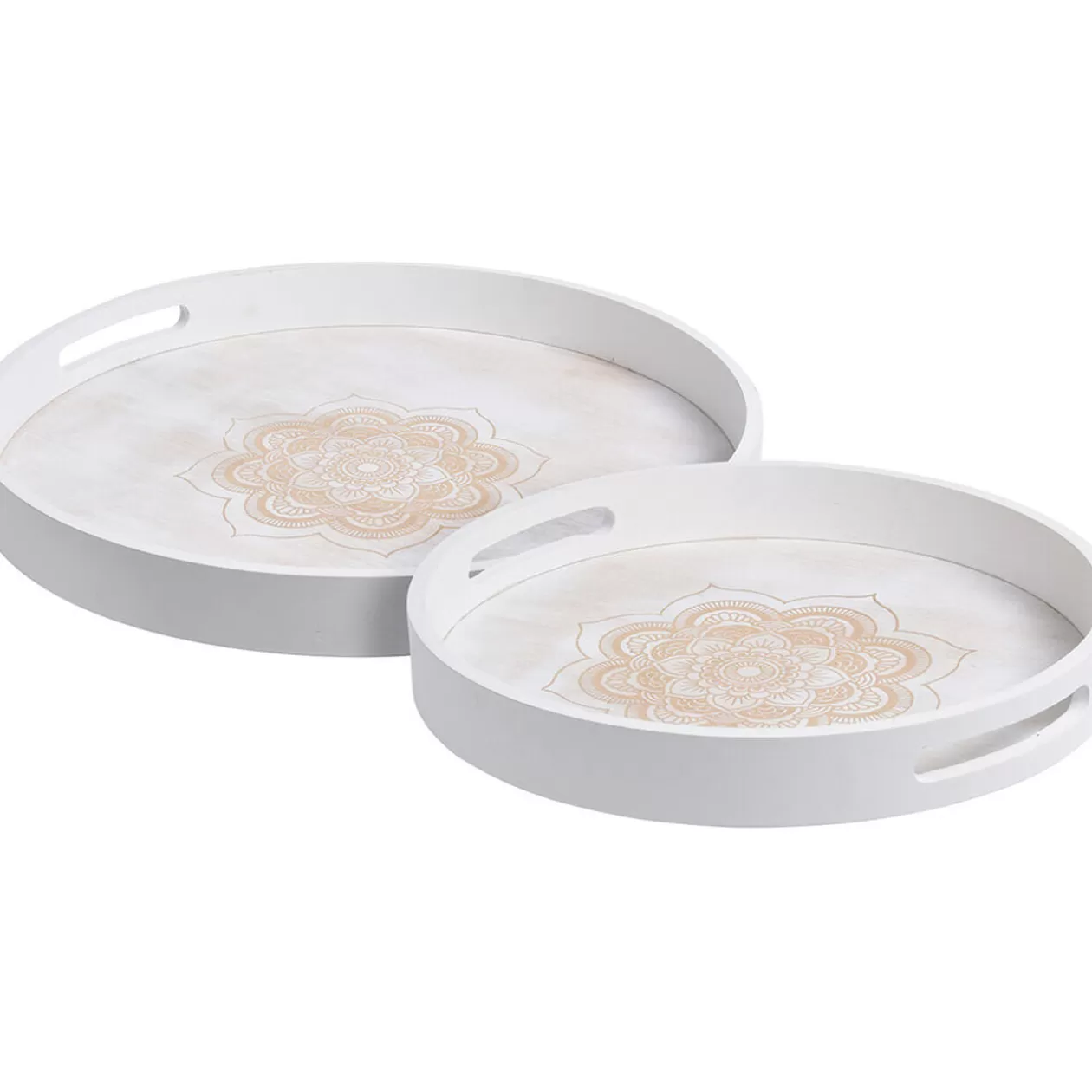Plateau grand modèle motif Mandala bois>Gifi Clearance